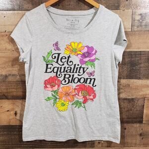 Wound up "Let Equality bloom" flower graphic tee juniors size xxl
